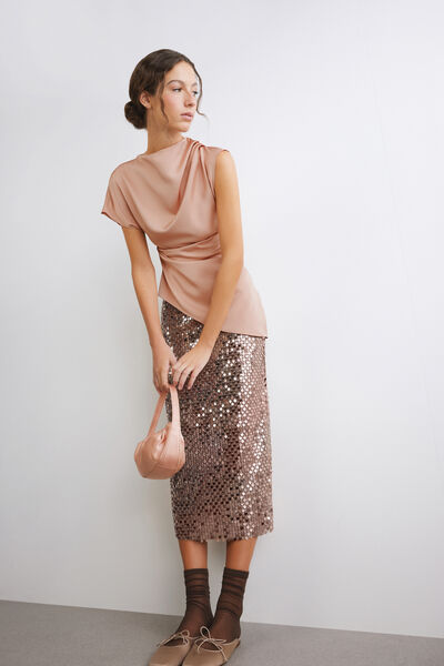 Gonna midi in paillettes