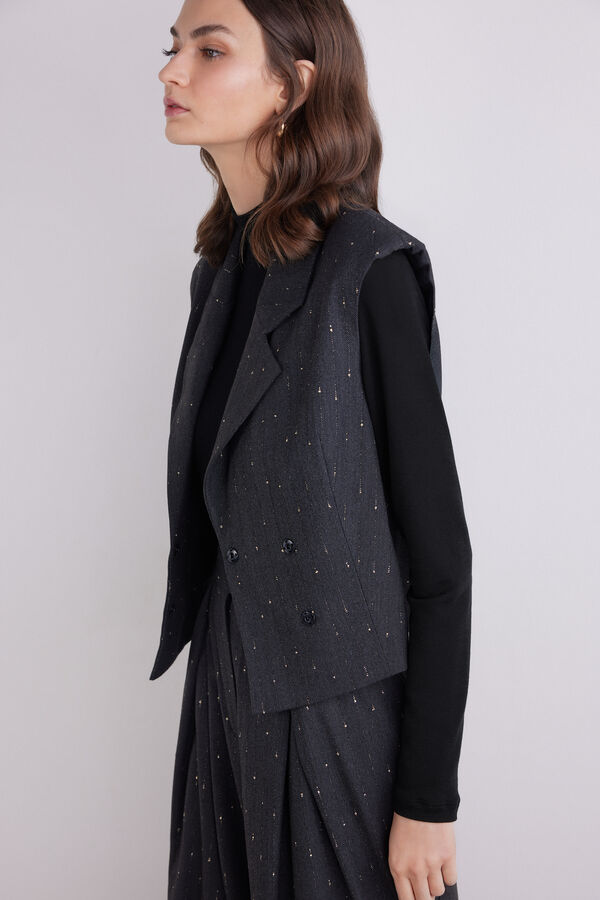Lurex pinstripe waistcoat