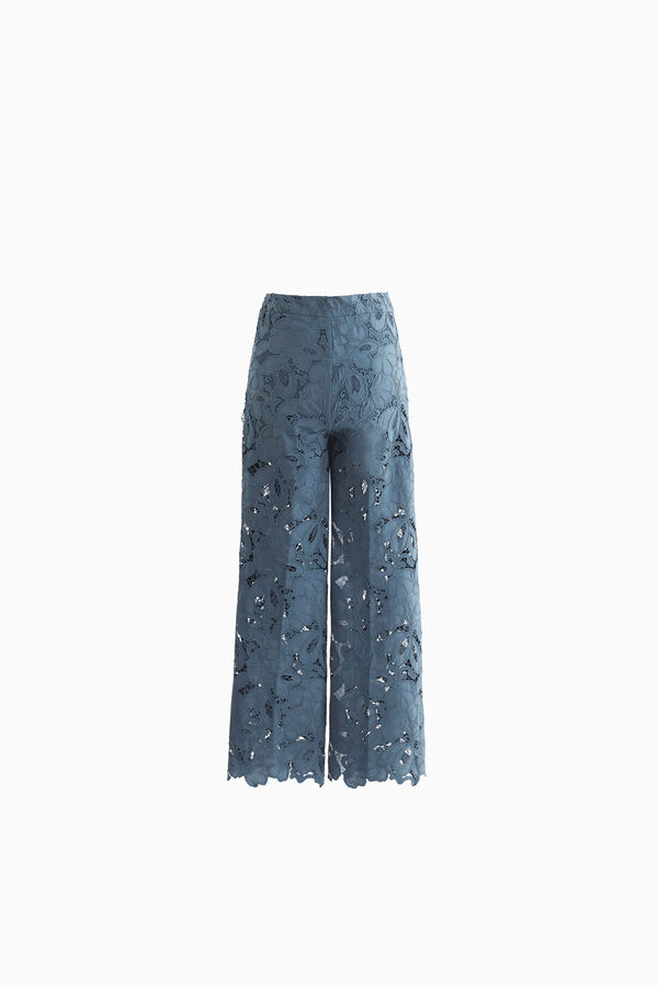 Macram&eacute; lace trousers