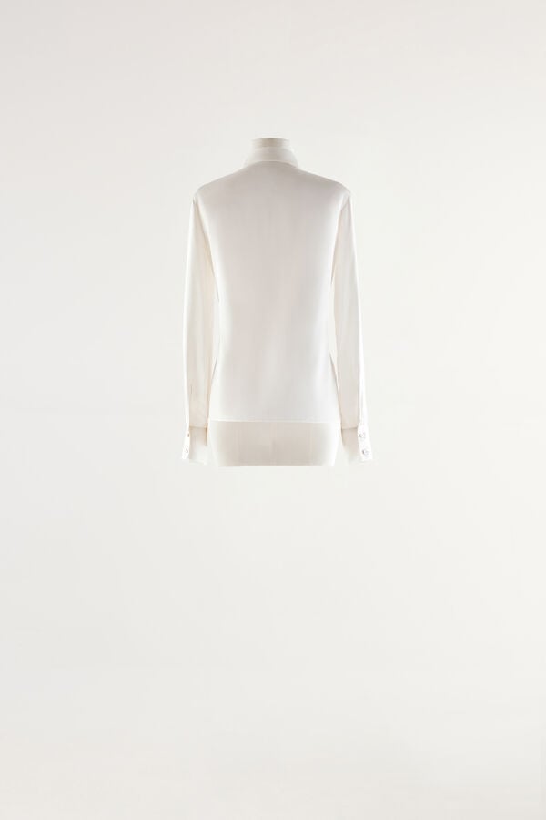 Camicia in raso con colletto