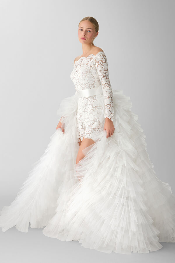 Tulle Ruffled Skirt