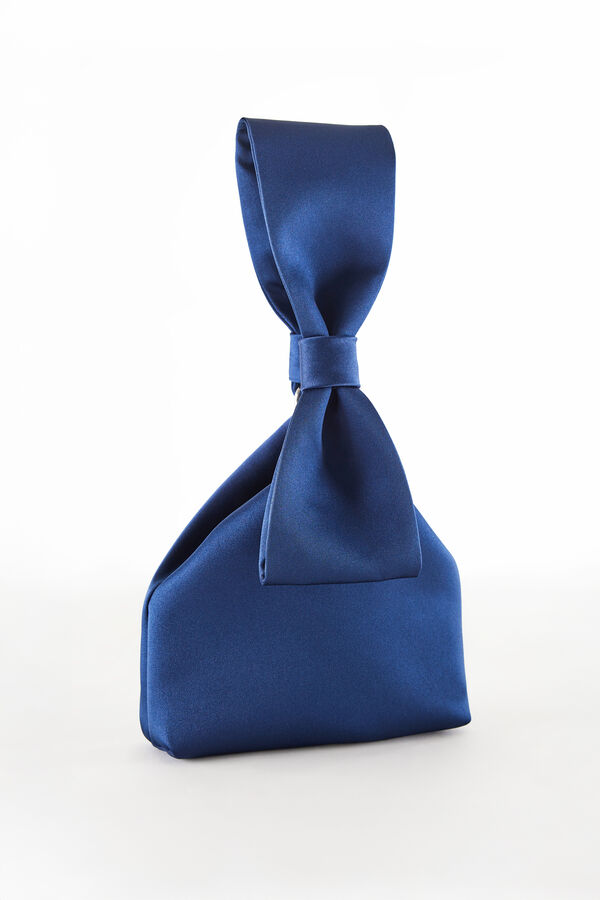 Satin-Pochette mit Blumen