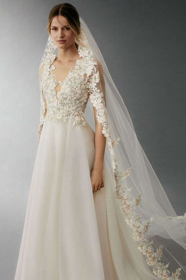 Voile en Tulle brodé