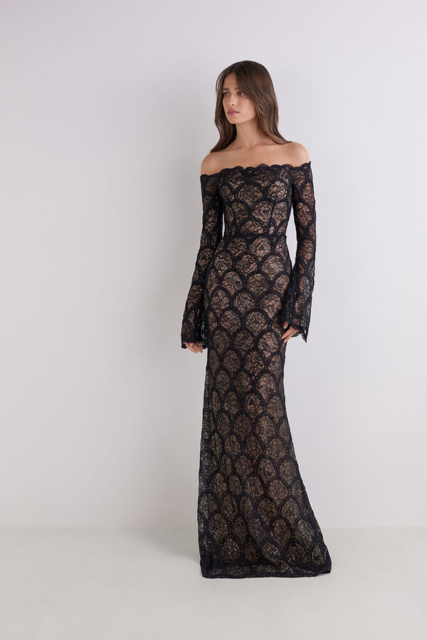 Embroidered mermaid dress