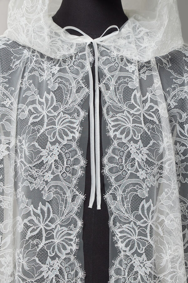 Lace cape with hood