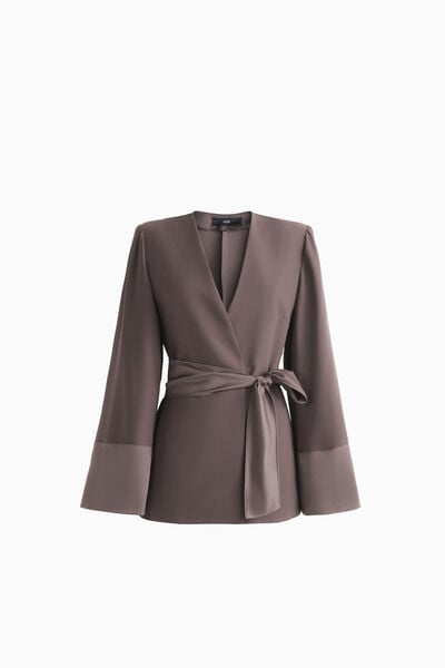 Blazer a kimono con cintura