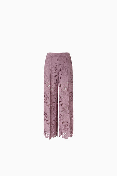 Macram&eacute; lace trousers
