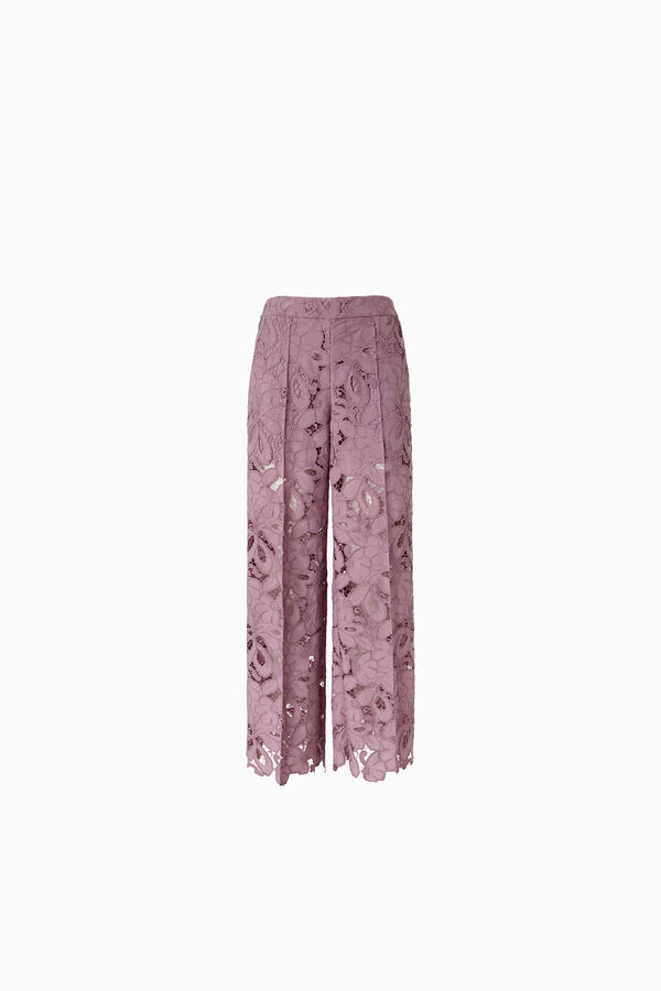 Macram&eacute; lace trousers