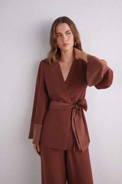Kimono blazer with belt