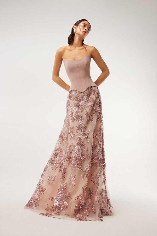 Vestido longo Mosaique