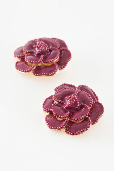 Clip Camelia smaltata