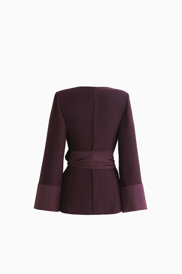 Blazer quimono com cinto