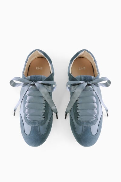 Satin and Suede Sneakers