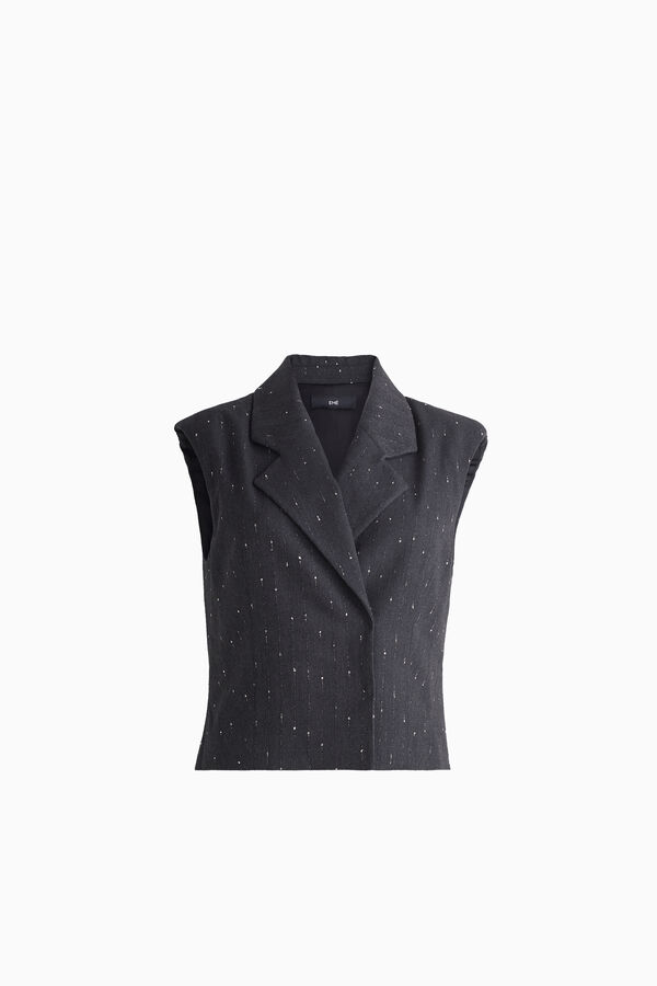 Lurex pinstripe waistcoat
