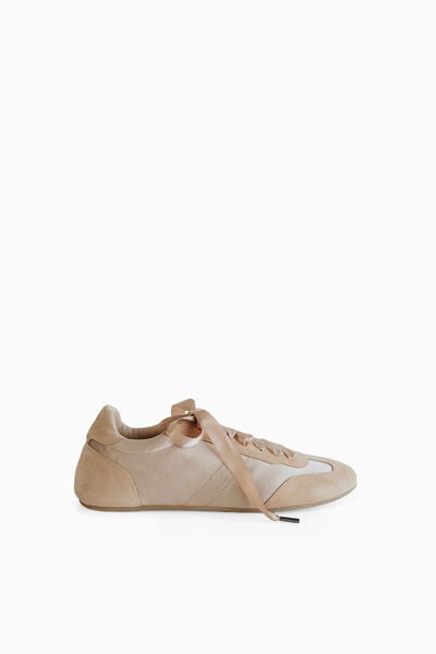 Satin and Suede Sneakers