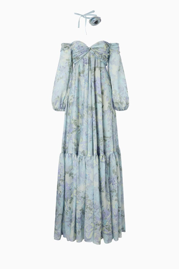 Langes Lotus-Kleid