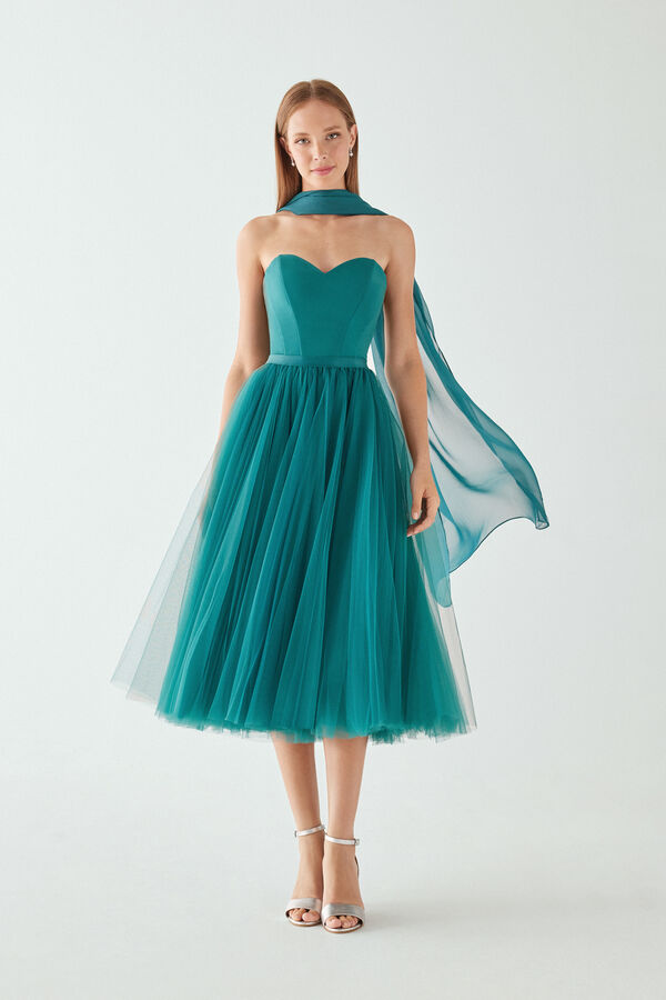 Tulle midi skirt