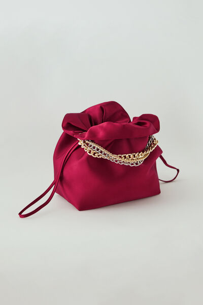 Satin clutch