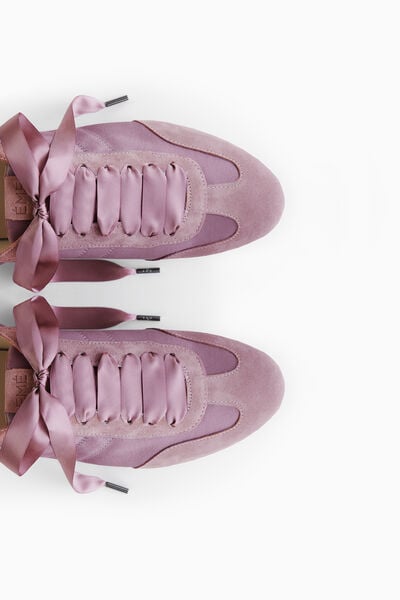 Sabatilles de saten i pell de camussa