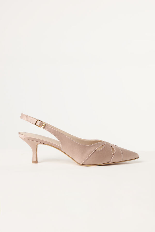 Slingback  in raso