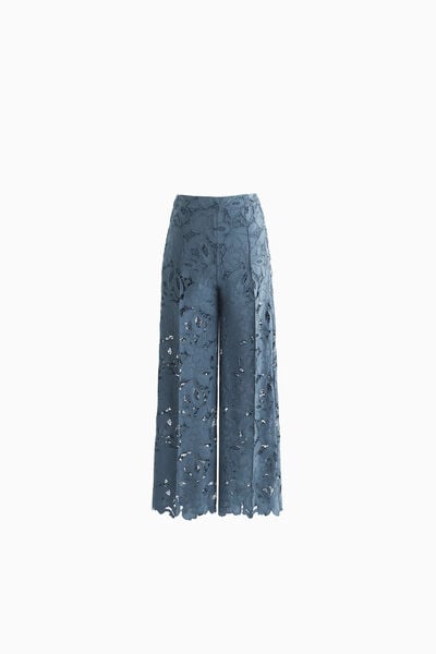 Macram&eacute; lace trousers