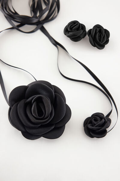 Kit cintura e clip con fiore