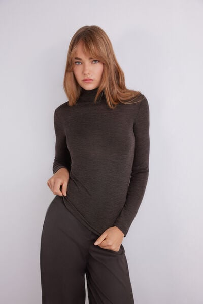 Pull &agrave; col roul&eacute; en laine m&eacute;rinos
