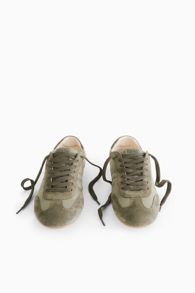 Satin and Suede Sneakers