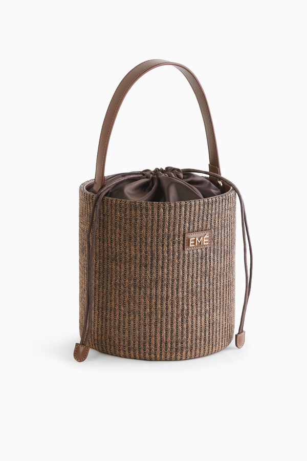 Eimer-Tasche aus Raphia