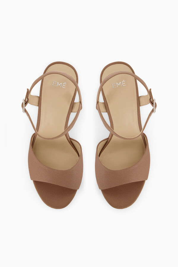 Satin Wedge Sandal