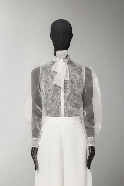 Chemisier en Organza avec Nœud