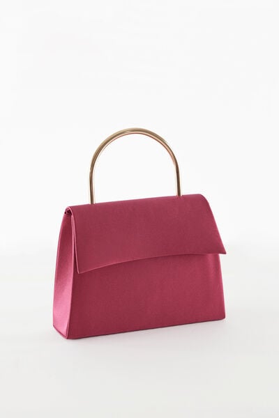 Pochette rigide en satin