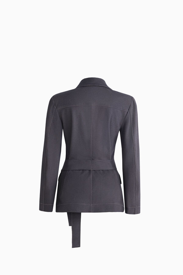 Einreihige Stretch-Twill-Jacke