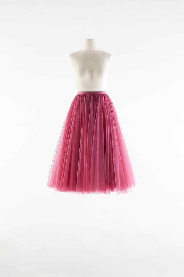 Tulle midi skirt