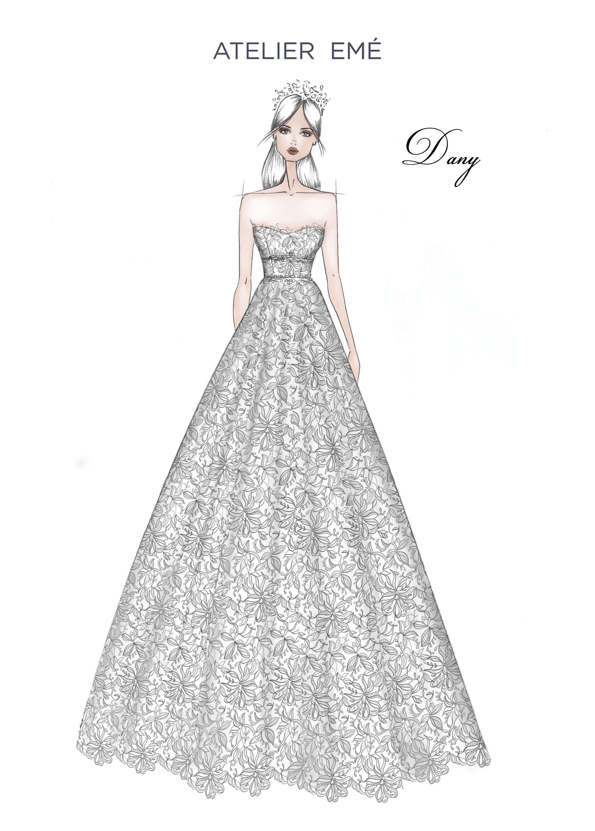 Abito da sposa Dany - A top, con scollo a sorriso - Collezione 2022