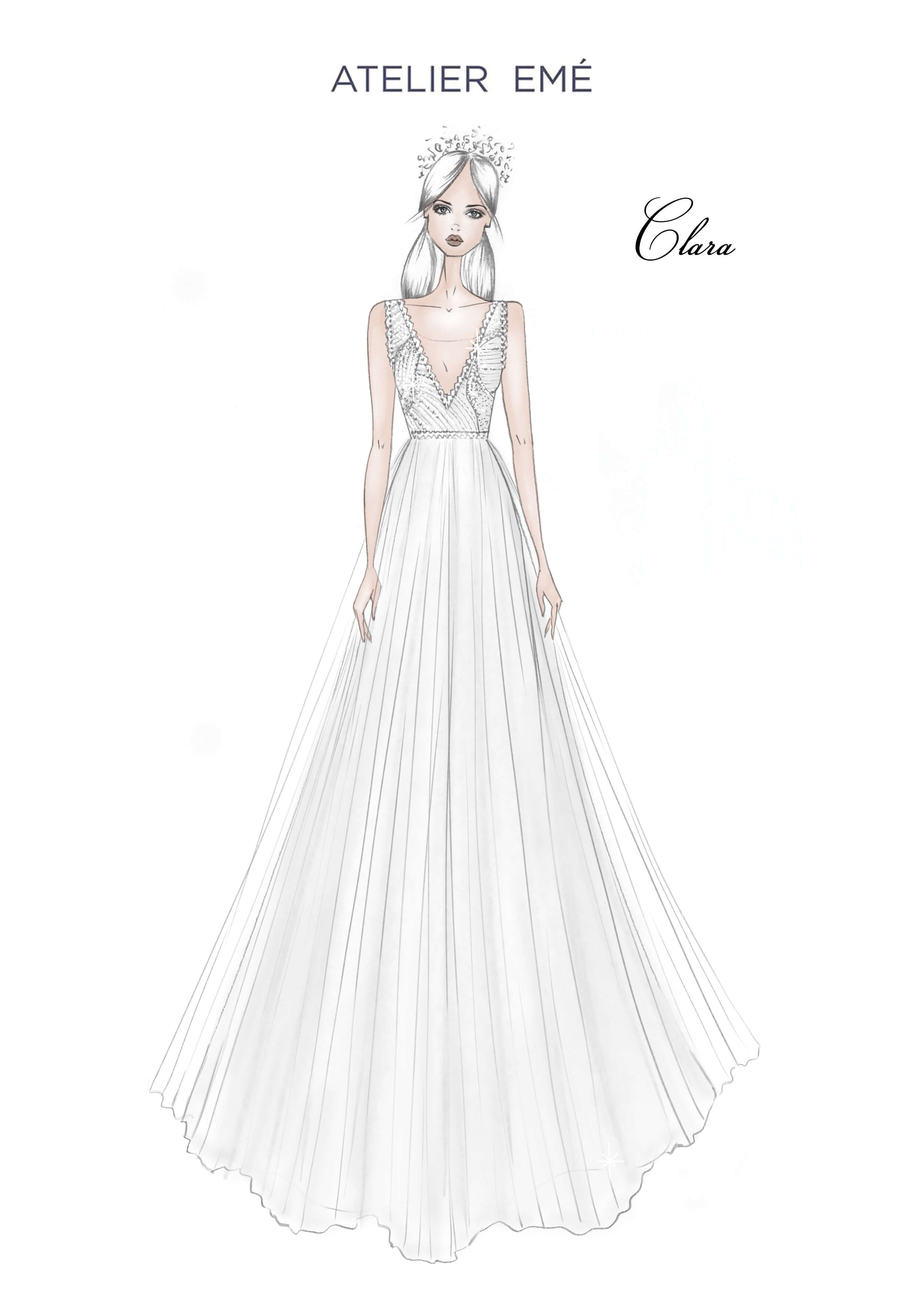 Clara Wedding Gown - Tulle skirt - Collezione 2022