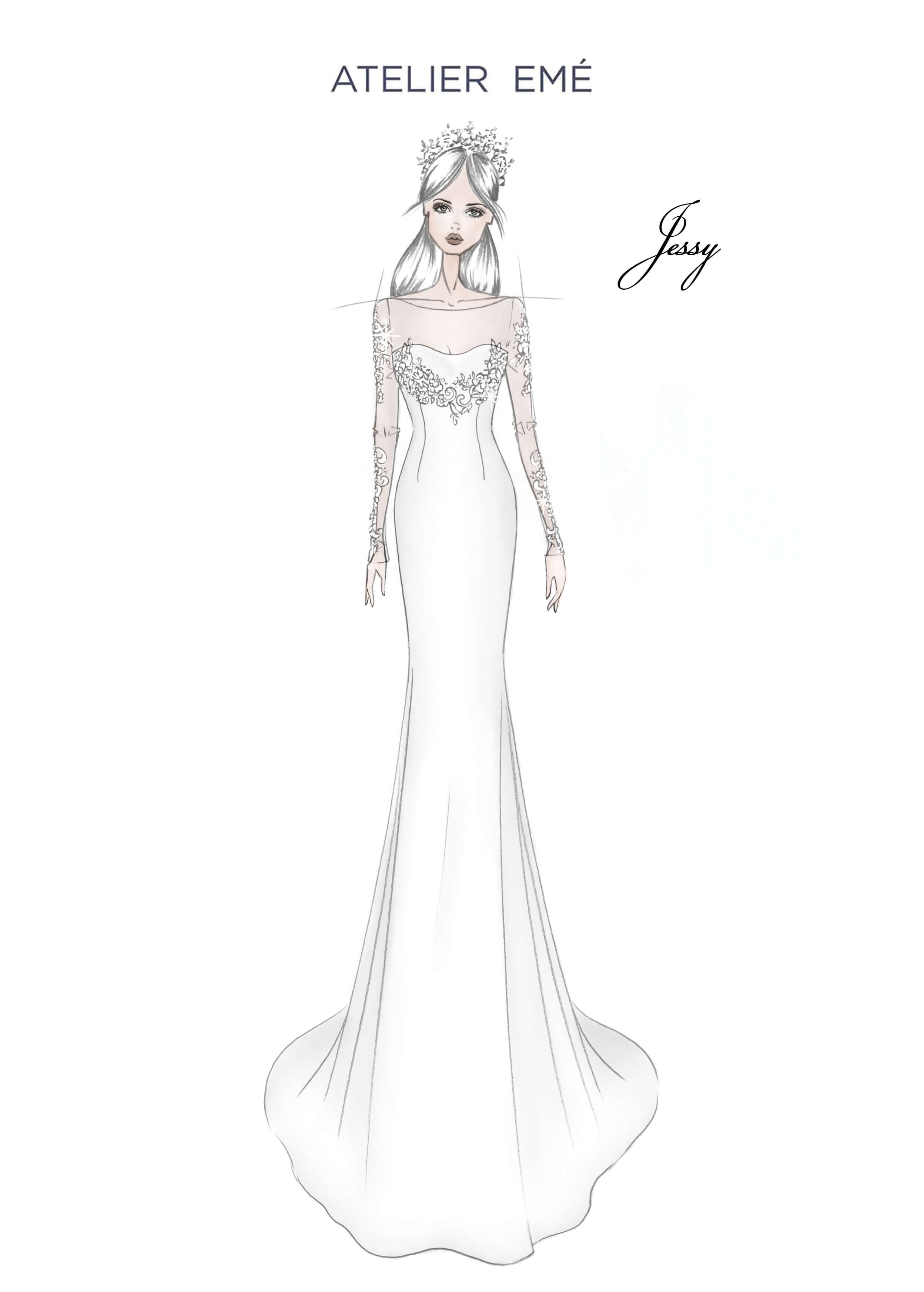 Jessy Wedding Gown - Smile neckline - Collezione 2022