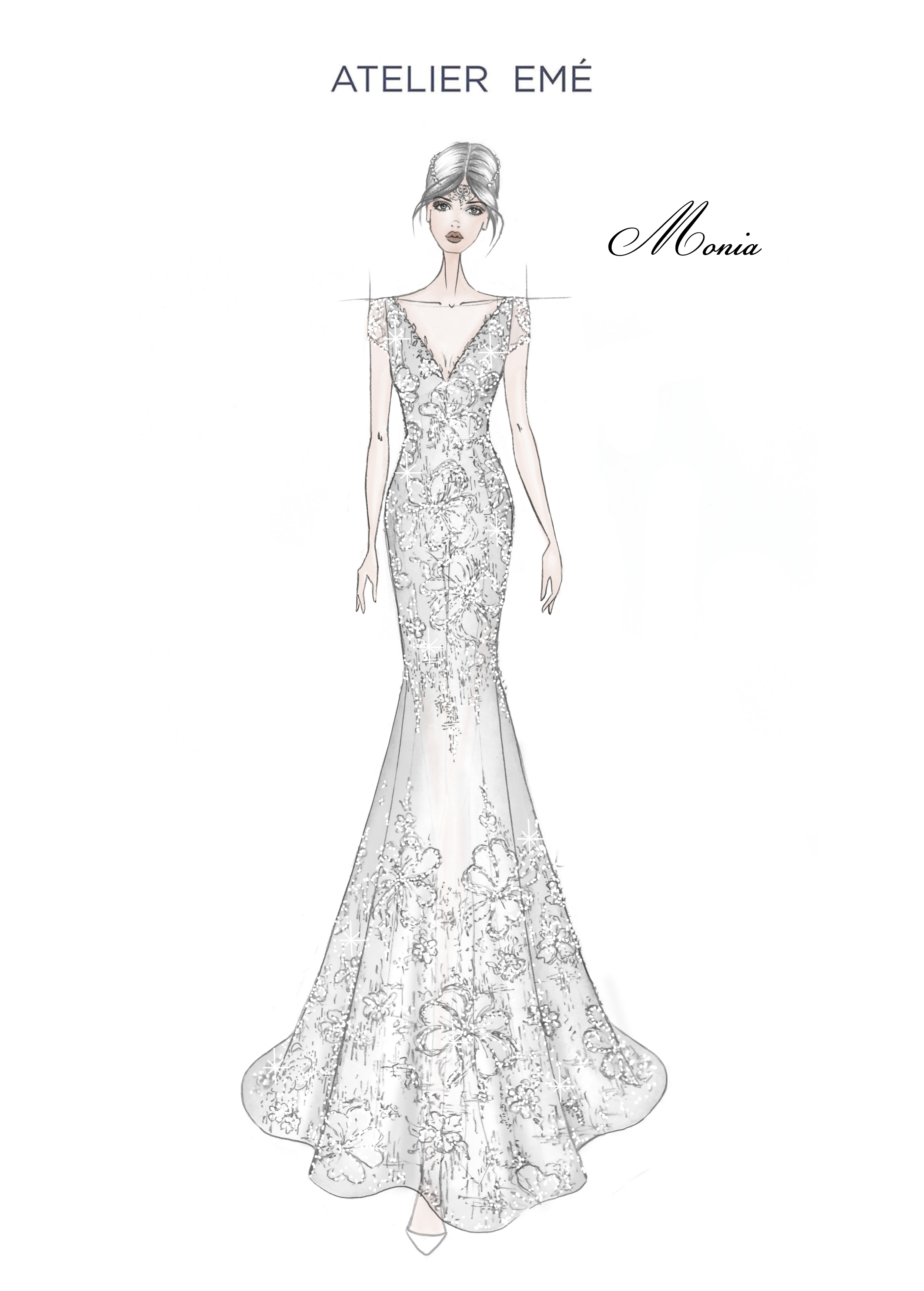 Abito da sposa Monia- Manica ad aletta - Collezione 2022
