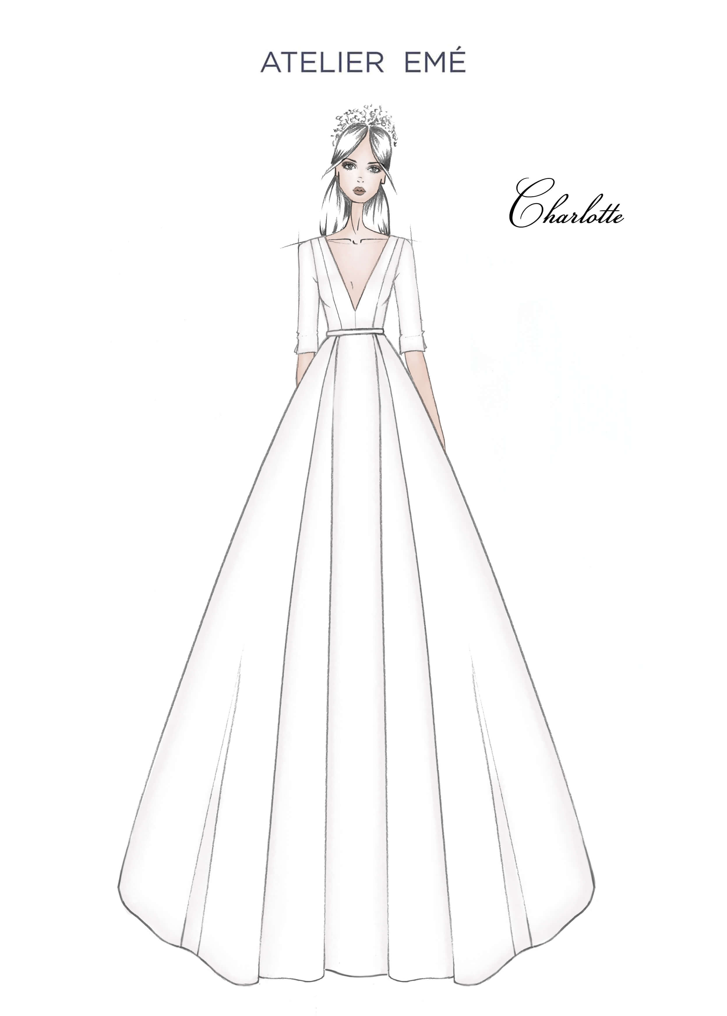 Abito da sposa Charlotte - 3/4 Sleeves - Collezione 2022