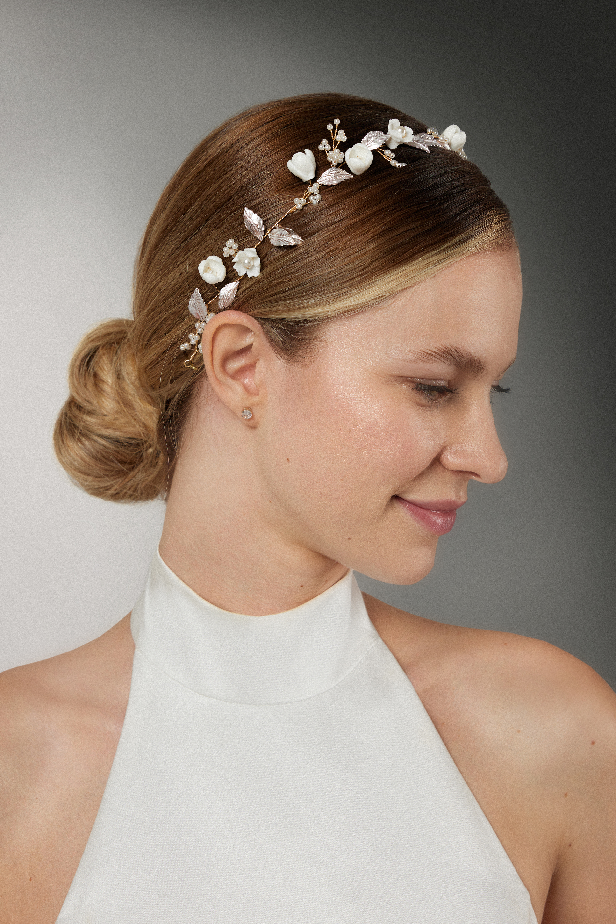 2 Cerchietti Eleganti Per Capelli Con Perle Finte - Accessorio Moda Per Matrimoni E Feste - Aysekone - 2