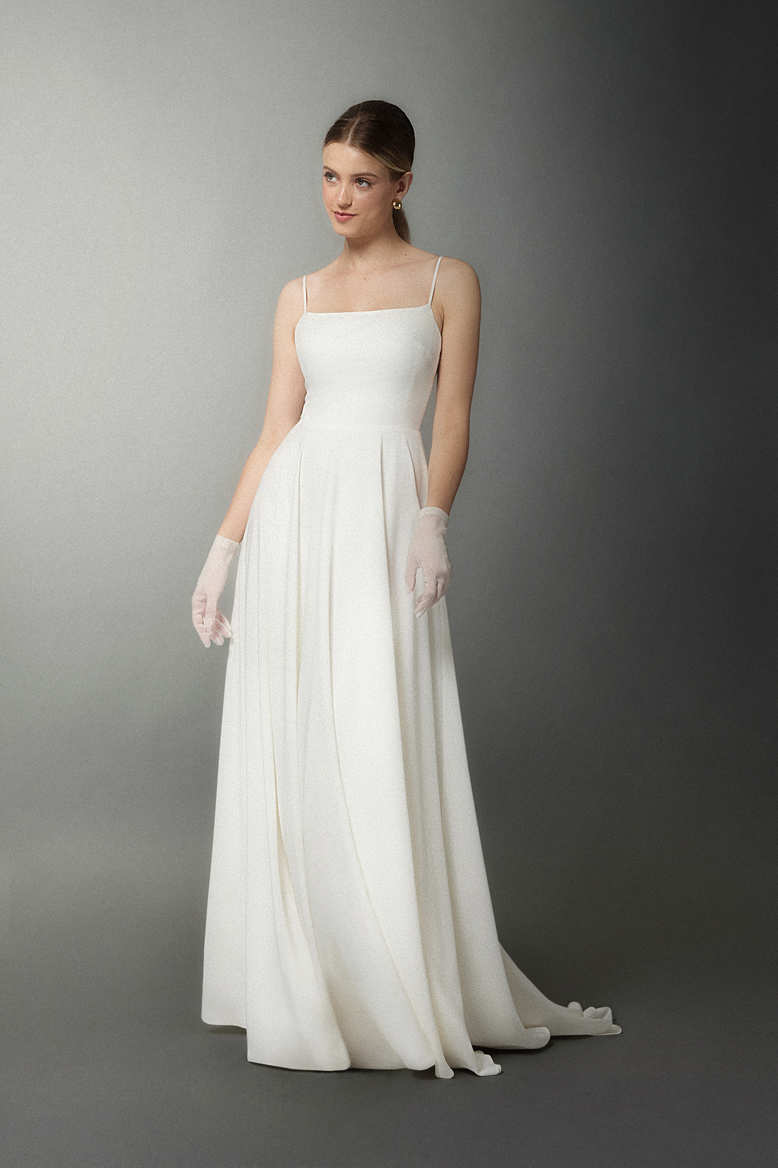Abito da Sposa scivolato con spalline sottili Atelier Eme