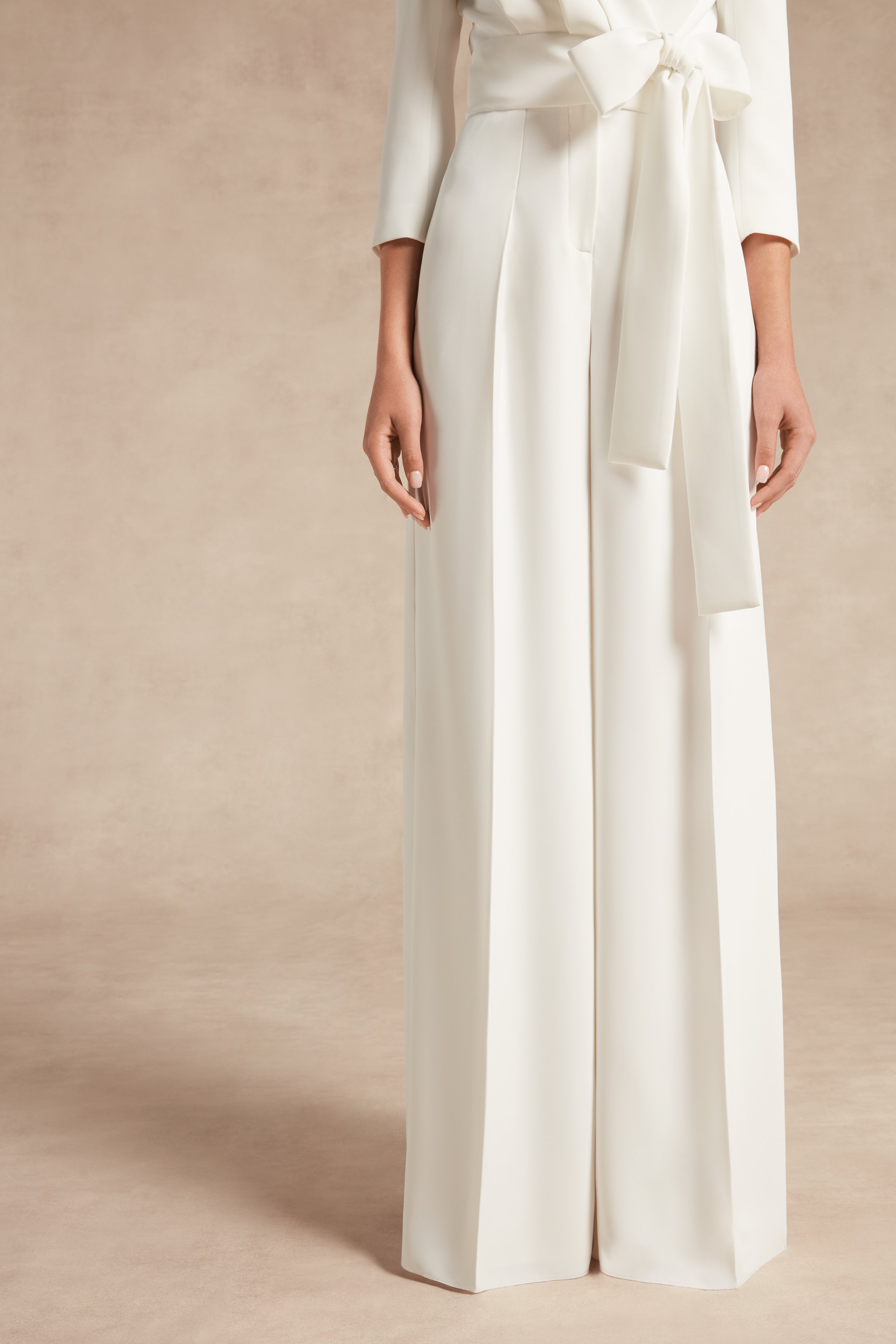 Vicolo pantaloni palazzo in crepe rosa