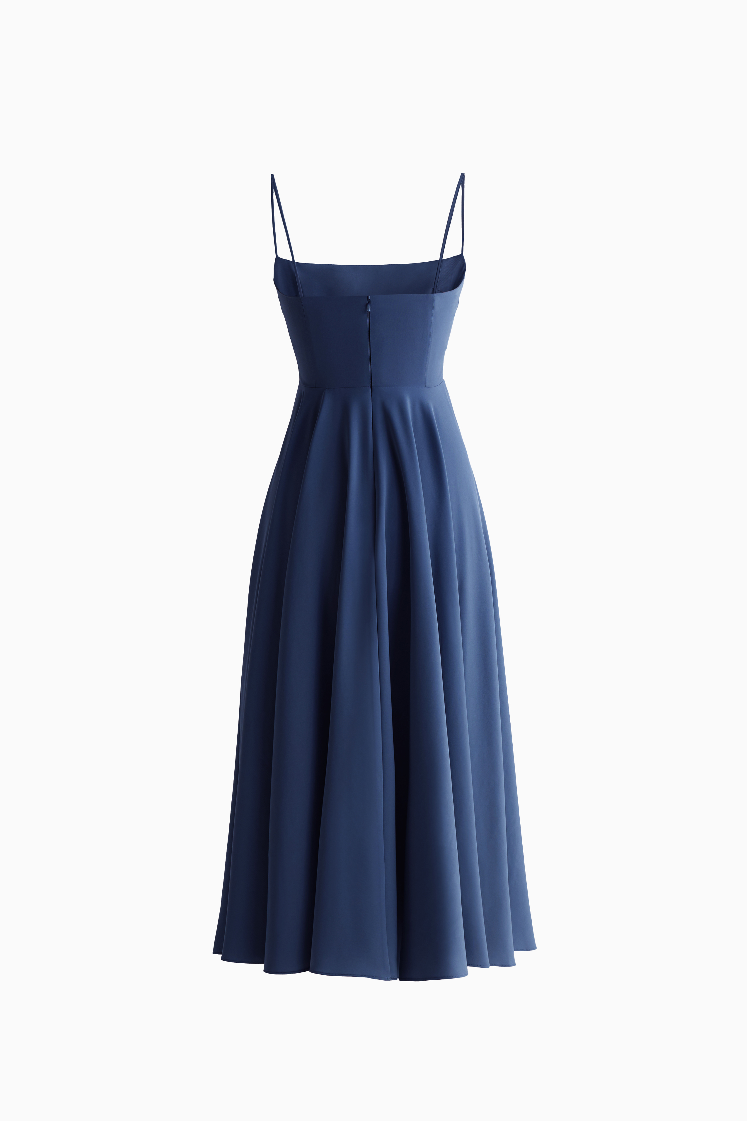 Abito Midi Mud Pie Vivianne In Chiffon Blu A Quadretti, Senza Maniche, Con Corpetto Aderente E Gonna Fluida, Taglia L - 3