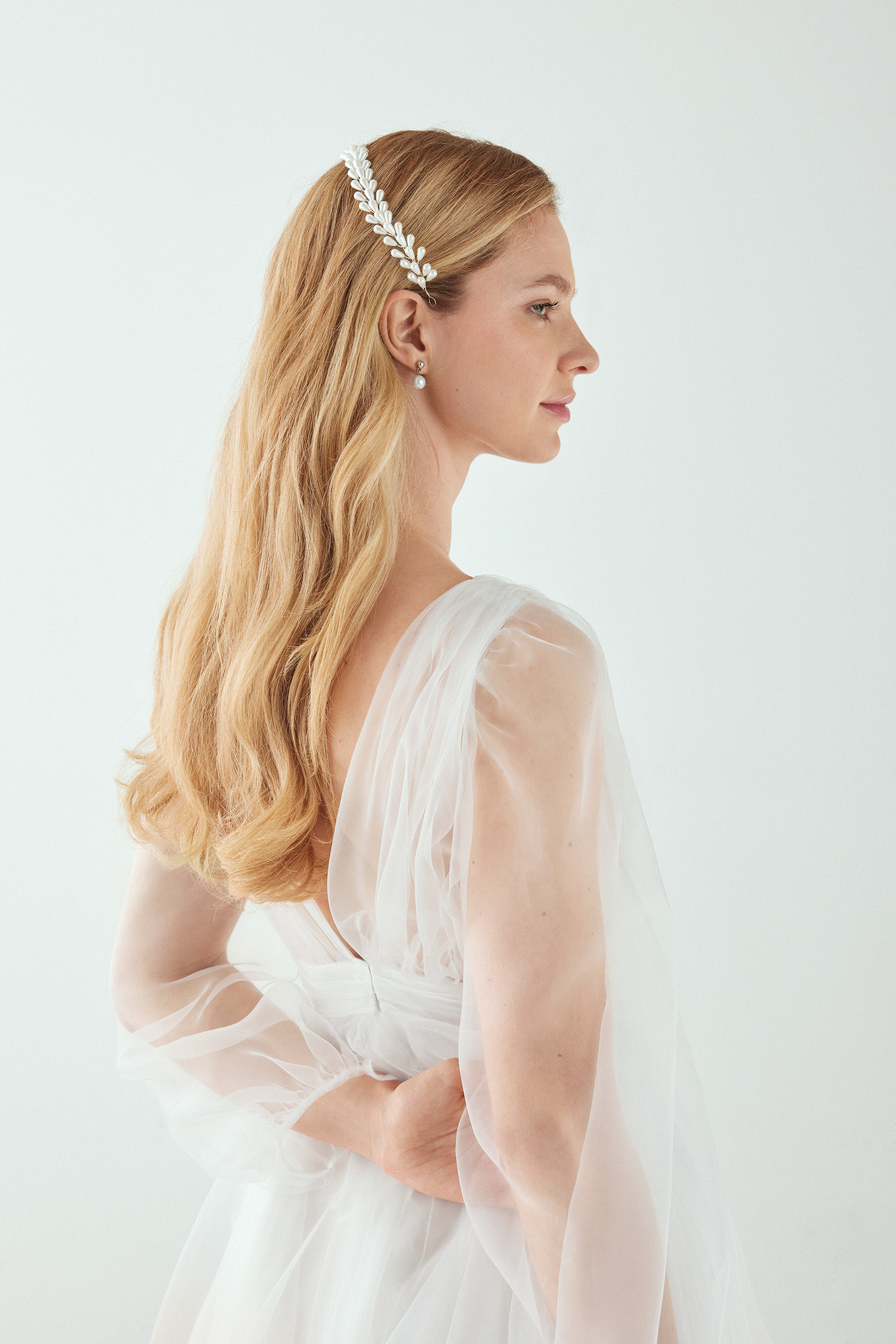 Wedity Sposa Sposa Strass Capelli Vite Fascia Argento Nuziale Foglia Capelli Pezzo Accessori per Capelli Feste per Donne e Ragazze