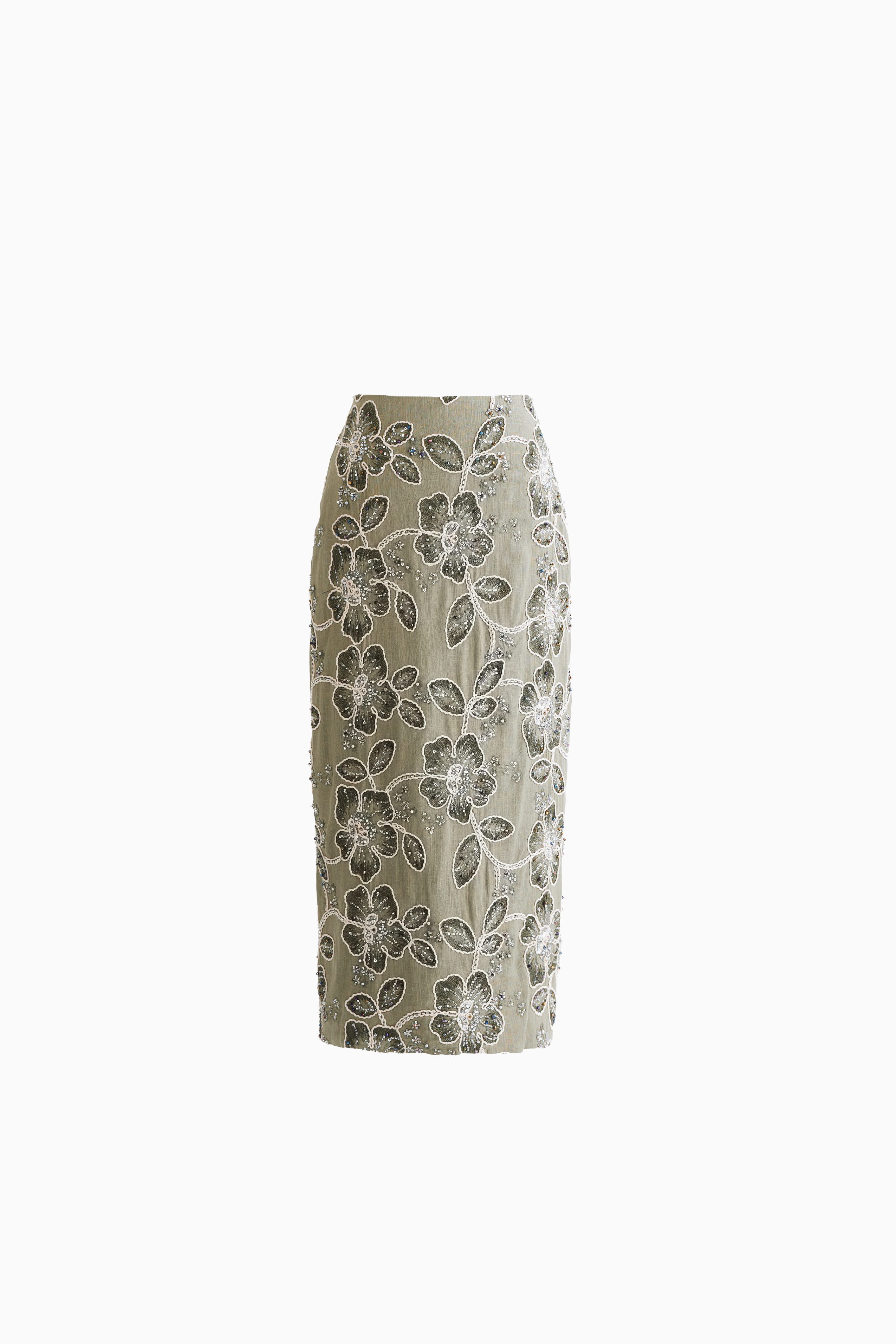 Jupe midi en suède beige Audrey Jupe midi en suède beige Audrey